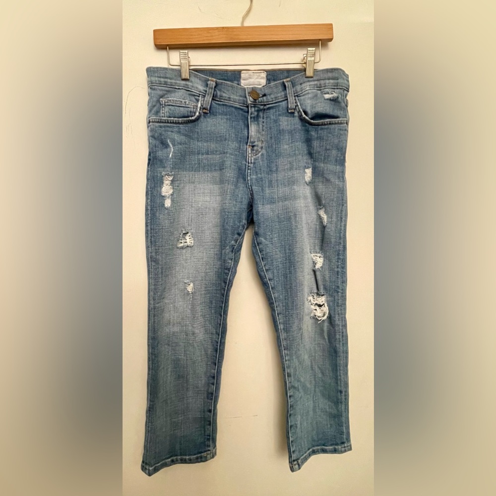 Current/Elliott Jeans The Skinny Boy High Rise Cropped